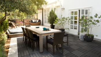 planeo WPC-Terrassenfliese anthrazit 30x30 cm - 6 Stk