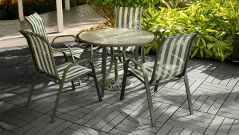 planeo WPC-Terrassenfliese grau 30x30 cm - 6 Stk