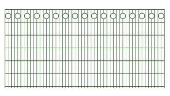 planeo Doppelstab Schmuckzaun Halo 6/6/6 RAL 6005 Moosgrün