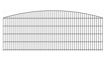 planeo Doppelstab Schmuckzaun Bow 6/6/6 RAL 7016 Anthrazit