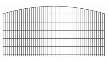 planeo Doppelstab Schmuckzaun Bow 6/6/6 RAL 7016 Anthrazit