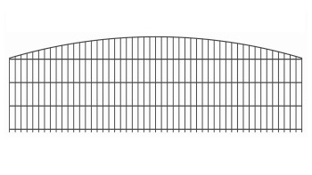 planeo Doppelstab Schmuckzaun Bow 6/6/6 RAL 7016 Anthrazit