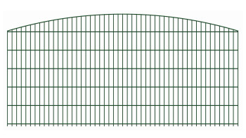 planeo Doppelstab Schmuckzaun Bow 6/6/6 RAL 6005 Moosgrün