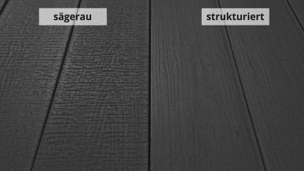 planeo TitanWood - Massivdiele Holzstruktur dunkelgrau