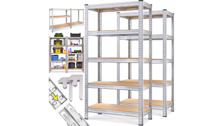 Schwerlastregal 2er-Set - 180 x 90 x 40 cm verzinkt