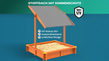 Sandkasten Max 140 x 140 cm UV-Schutz 50+