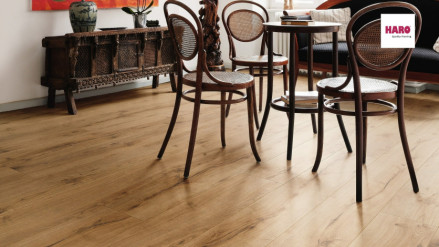 Haro Laminatboden - Tritty 100 Gran Via 4V - Alpineiche Natur - authentic/matt - 4-seitige Fase - 1-Stab Landhausdiele (526709)