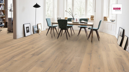 Haro Parkett - Serie 4000 naturaLin plus Eiche weiß Alabama (529764)