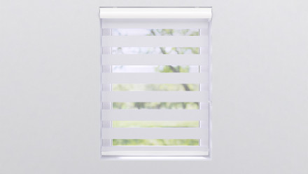 planeo Doppelrollo 28mm VD Kopfprofil - Weiss