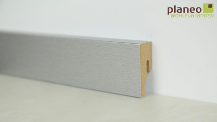 planeo Alu-Design Sockelleiste 18 x 50mm Modern Alu