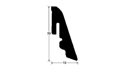 Haro Sockelleisten - Massivholz-Leisten - versiegelt - 19 x 39 mm - Esche (408673)