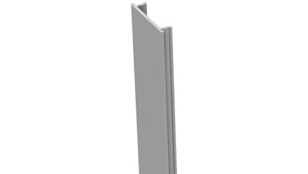 planeo Alumino - Pfostenabdeckleiste Silbergrau 190cm 7x7 und 9x9cm