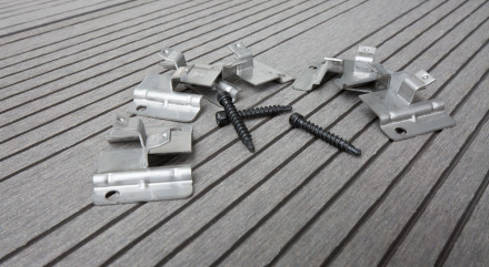 planeo WPC-Startclip mit Schrauben - 50 St.