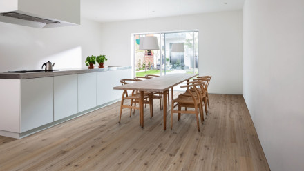 Kährs Parkett Smaland - Eiche  Möre Landhausdiele Naturgeölt handgehobelt, Riverstone