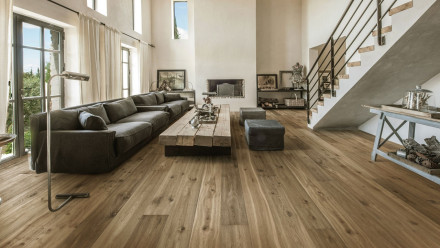 Kährs Parkett Smaland - Eiche  Ydre Landhausdiele Naturgeölt handgehobelt, Riverstone