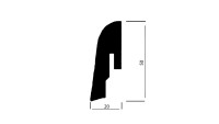 Wicanders Sockelleisten - Kork-Funiert - Champagne - 20x50x2400 mm ()
