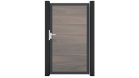 planeo Solid Grande - Universaltor Bi-Color co-ex mit Anthrazit Alurahmen 180x100x4cm