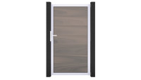 planeo Solid Grande - Universaltor Bi-Color co-ex mit Silber Alurahmen 180x150x4cm