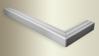 planeo Linker Fertigwinkel gebogen 90° Silber 150 x 30 cm