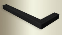 planeo Linker Fertigwinkel gebogen 90° Schwarz 100 x 30 cm