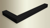 planeo Rechter Fertigwinkel gebogen 90° Schwarz 30 x 150 cm