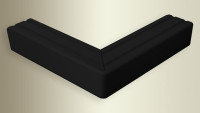 planeo Fertigwinkel gebogen 90° Schwarz 30 x 30 cm