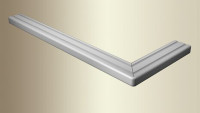 planeo Linker Fertigwinkel gebogen 90° Silber 150 x 30 cm