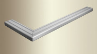 planeo Rechter Fertigwinkel gebogen 90° Silber 30 x 150 cm