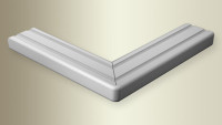 planeo Fertigwinkel gebogen 90° Silber 30 x 30 cm