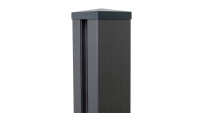 planeo Alumino - Torpfosten verstärkt zum Einbetonieren Anthrazit DB703 9x9x240cm inkl. Kappe