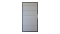 planeo Alumino - Universaltor Silbergrau mit Anthrazit-Alurahmen
