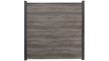 planeo Basic - PVC-Steckzaun Quadratisch Monument Oak 180x180 cm