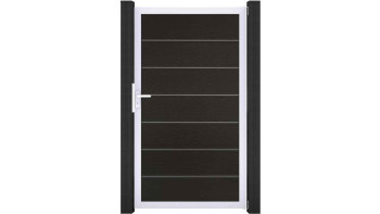 planeo Gardence Deluxe - BPC-Universaltor Schwarz co-ex mit Silber Alurahmen 180x100x4cm