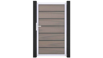 planeo Gardence Deluxe - BPC-Universaltor Bi-Color co-ex mit Silber Alurahmen 180x100x4cm