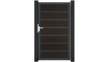 planeo Gardence Deluxe - BPC-Universaltor Schwarz co-ex mit Anthrazit Alurahmen 180x100x4cm