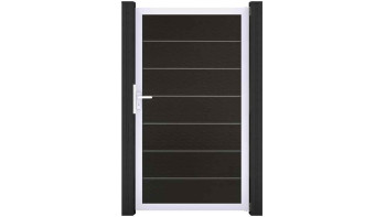 planeo Gardence Deluxe - BPC-Universaltor Schwarz co-ex mit Silber Alurahmen 180x150x4cm