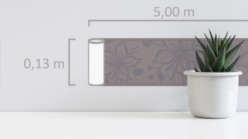 SK Folietapete Only Borders 11 Blumen & Natur Klassisch Braun 674