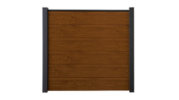 planeo Basic - PVC-Steckzaun Quadratisch Golden Oak