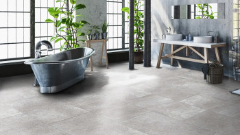 planeo Rigid Klick-Vinyl - Betongrau Loft | XXL Fliese