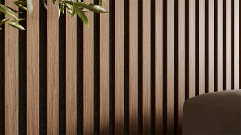 planeo Akustik Wandpaneel ISO - Eiche Braun 240x60cm