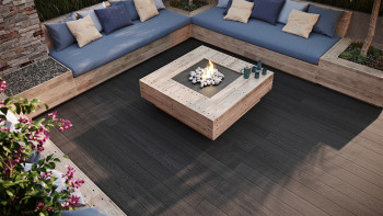 planeo Elegant BPC Terrassendiele - Pro 3D Massivdiele Carboneiche Holzstruktur