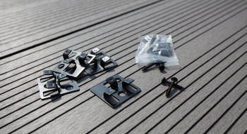 planeo Terrassenclip Edelstahl ca. 4mm Fuge - 100 St. inkl. Schrauben