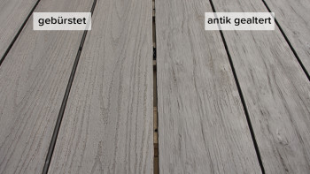 planeo TitanWood - Massivdiele hell-grau antik gealtert/gebürstet