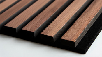 planeo Akustikpaneele - Holz Walnuss/Schwarz 60x60 cm