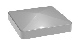 planeo Gardence Metallic - Pfostenkappe Silbergrau 7x7cm