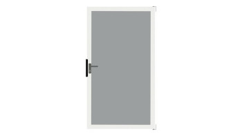 planeo Gardence Flair - Glas-Sichtschutz Tor DIN links Satiniert mit Anthrazit-Alurahmen 100 x 180 cm