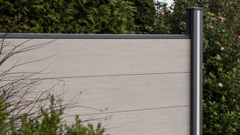 planeo Solid Grande - Steckzaun Standard BiColor Weiß