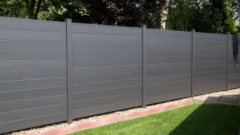 planeo Alumino - Gartenzaun Quadratisch Anthrazitgrau DB 703