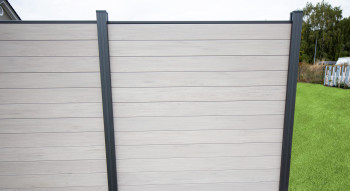 planeo Solid - Gartenzaun Quadratisch BiColor Weiß