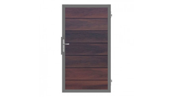 planeo Gardence Strong XL - BPC-Universaltor Walnuss co-ex mit Anthrazit-Alurahmen